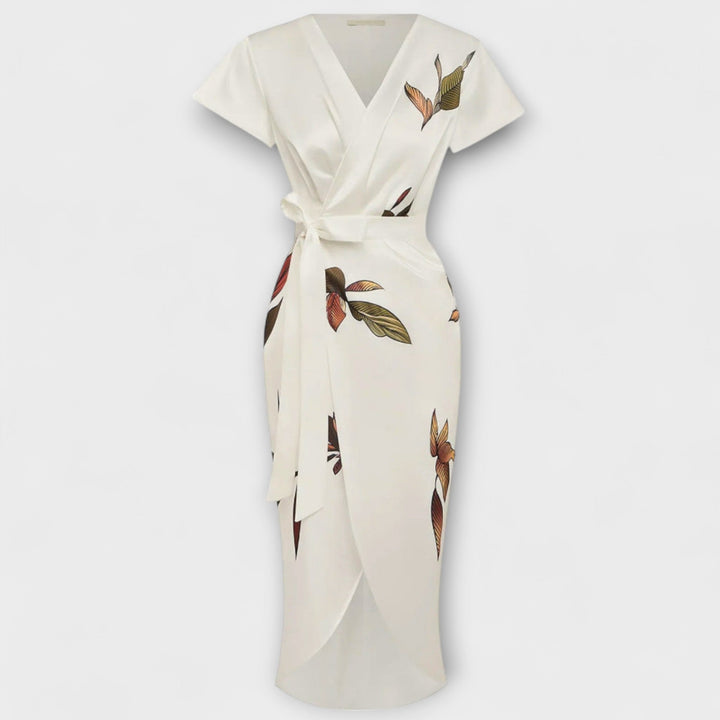 Kornélia™ ｜Satinové zavinovacie šaty