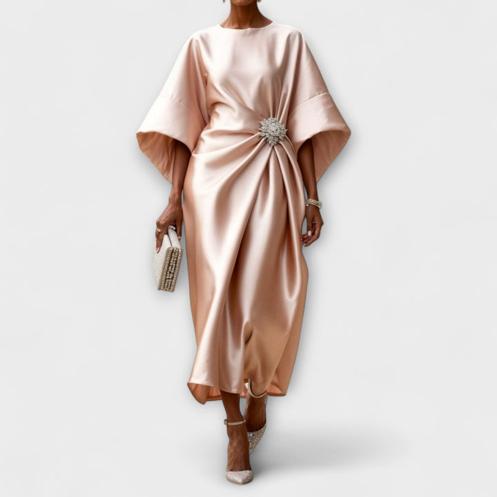 Hedviga ™ ｜Luxusné lesklé saténové večerné šaty