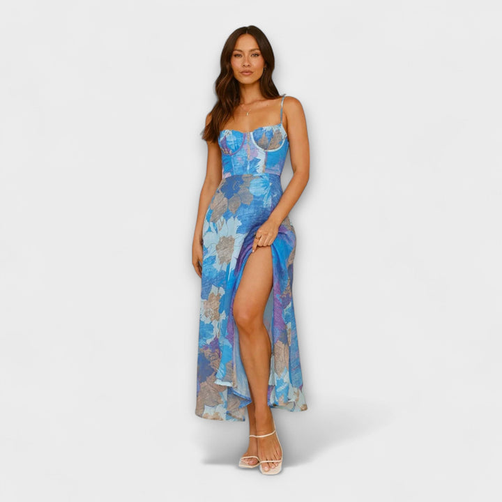 Audrey - Šaty s kvetinovým vzorom na ramienkach pre dámy - Štýlové a zvodné