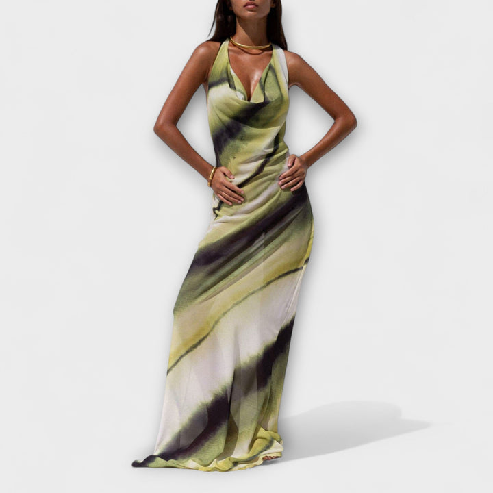Eliána ™ ｜Klasické Tie-Dye Gradient Maxi Šaty