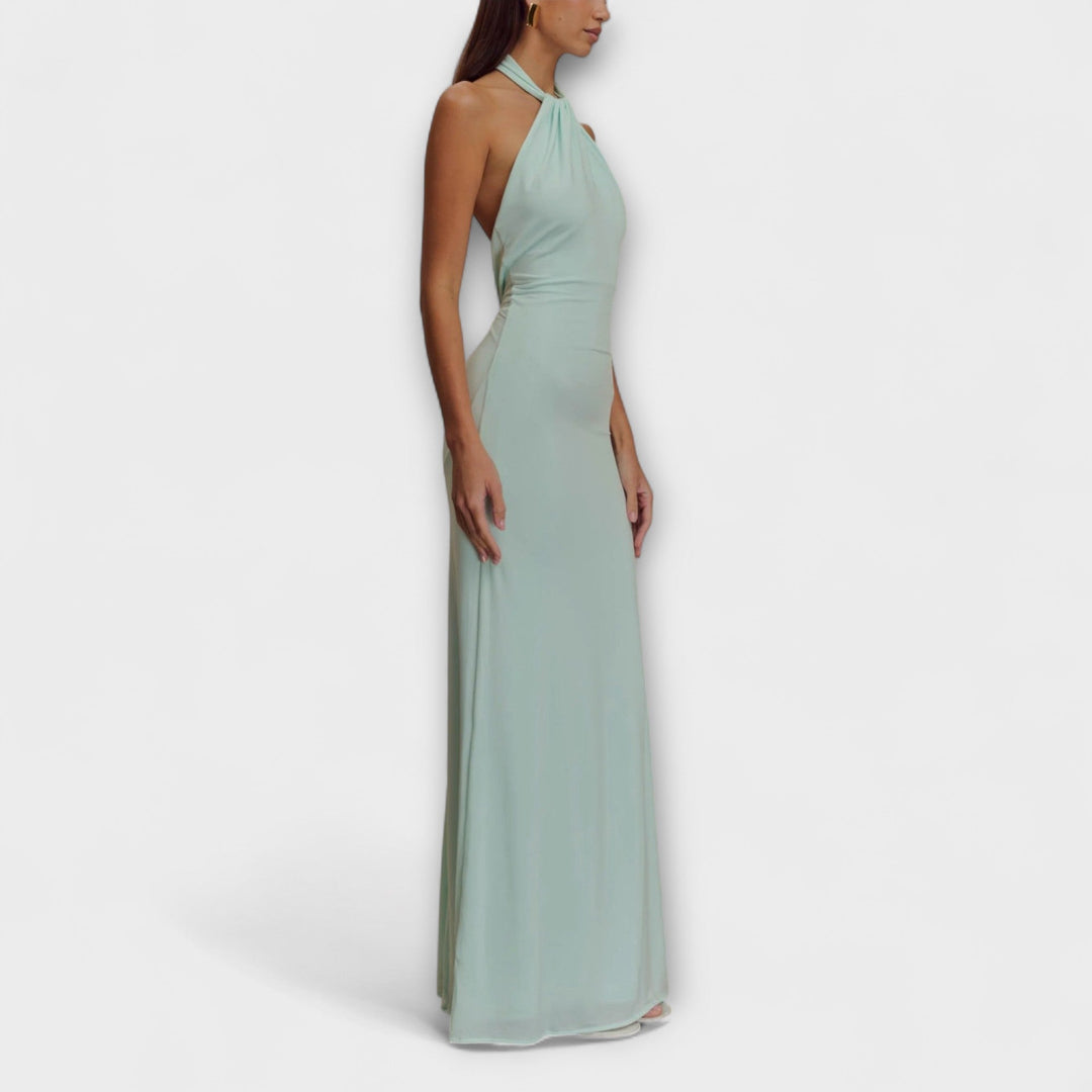 Lagune ™ ｜Slinky Halter Maxi Šaty