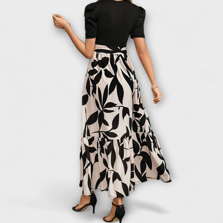 Luna ™ ｜ Letné šaty s kvetinovým vzorom a okrúhlym výstrihom