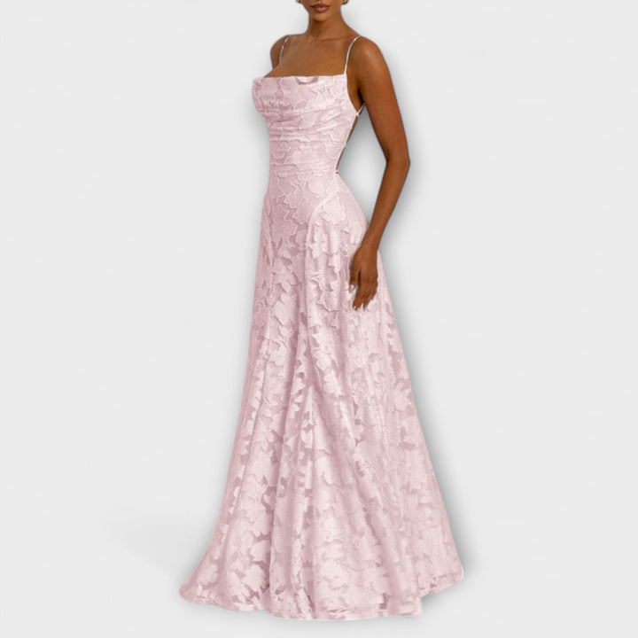 Emberly  ™ ｜ Elegantné Jacquard-Maxikleid