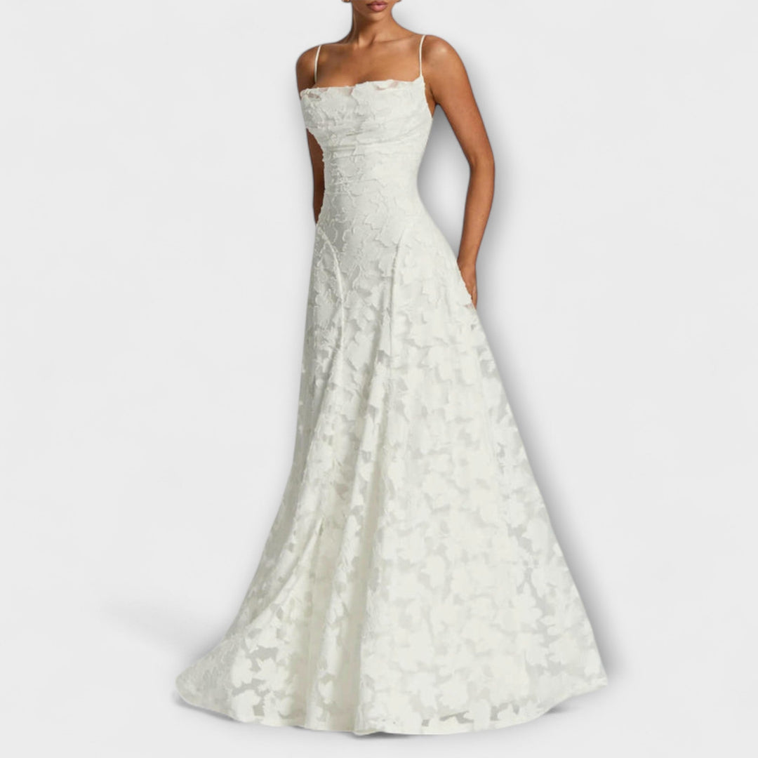 Emberly  ™ ｜ Elegantné Jacquard-Maxikleid