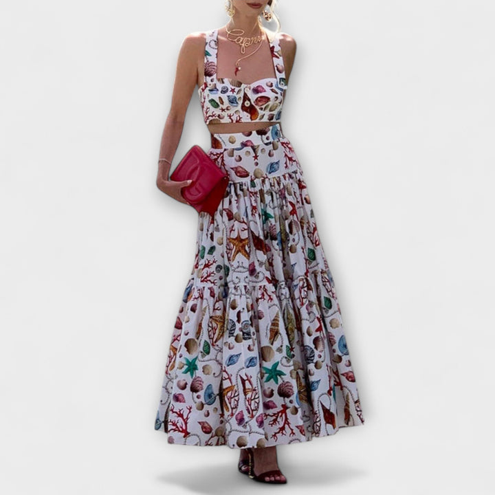 Heather™ ｜ Štýlová dvojdielna súprava s sukňou