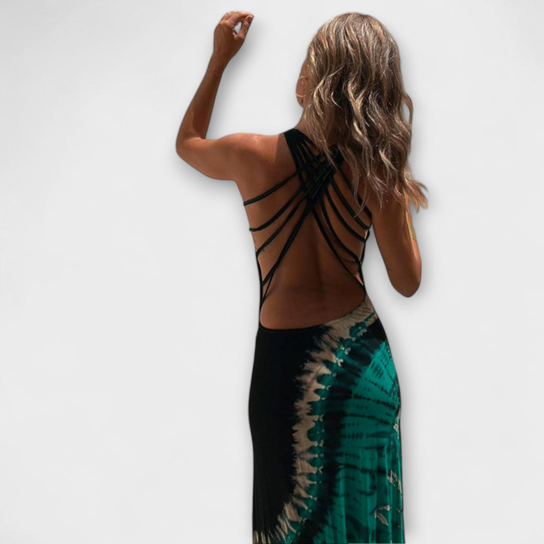 Livia  ™ ｜Maxi šaty s hviezdnym nebom a tie-dye