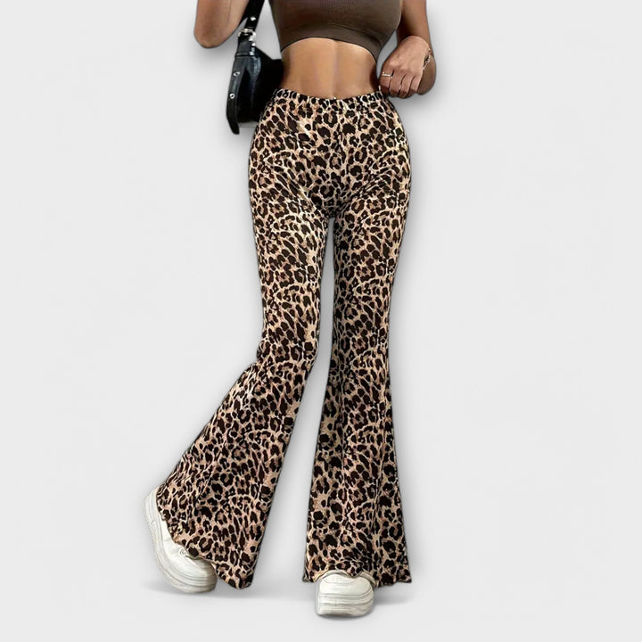 Alžbeta™ ｜Leopard Bootcut Nohavice