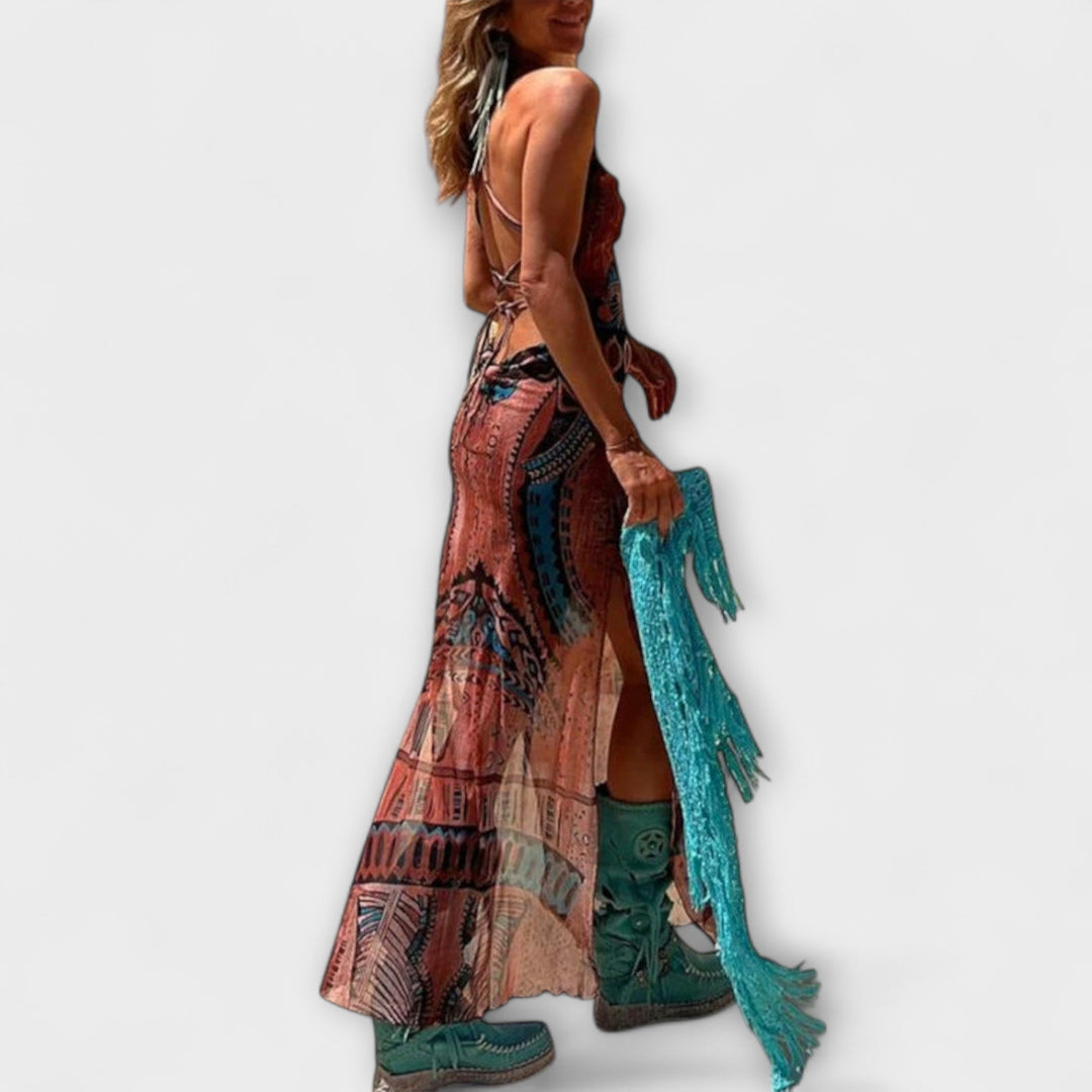 Poplatok ™ ｜ Jedinečné midi šaty s cowl-výstrihom