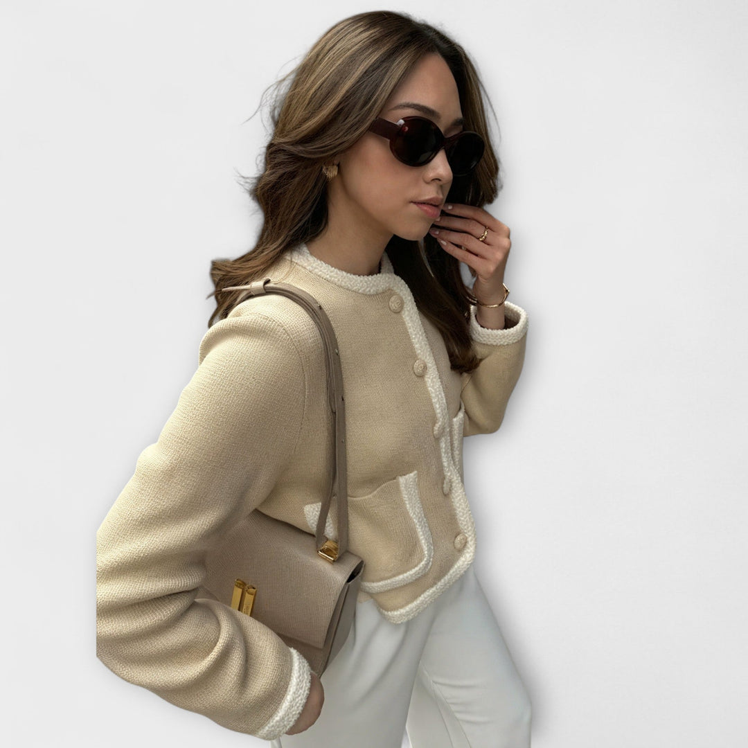 Martina™ ｜Klasická pletená bunda s ozdobnými vreckami