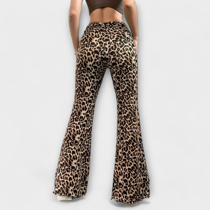 Alžbeta™ ｜Leopard Bootcut Nohavice