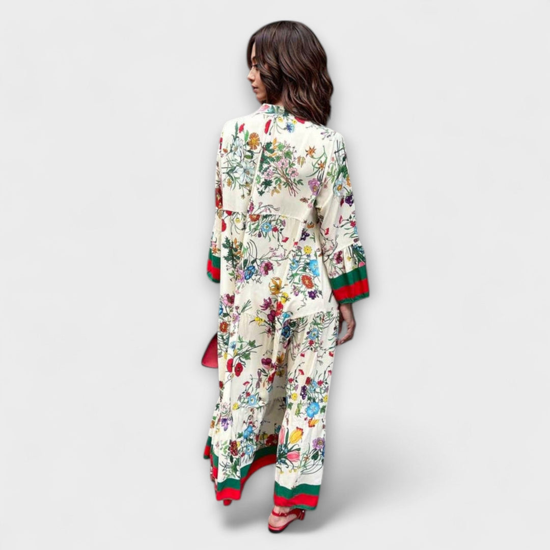 Oriana  ™ ｜ Maxi šaty s kvetinovým vzorom