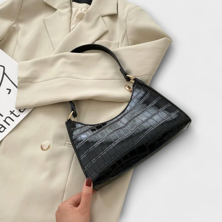 Monika.  ™ ｜Lesklá kožená taška