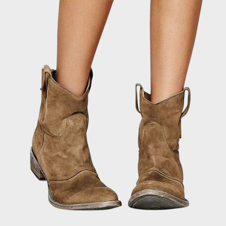 Lucia ™ ｜členkové topánky zo semišovej kože