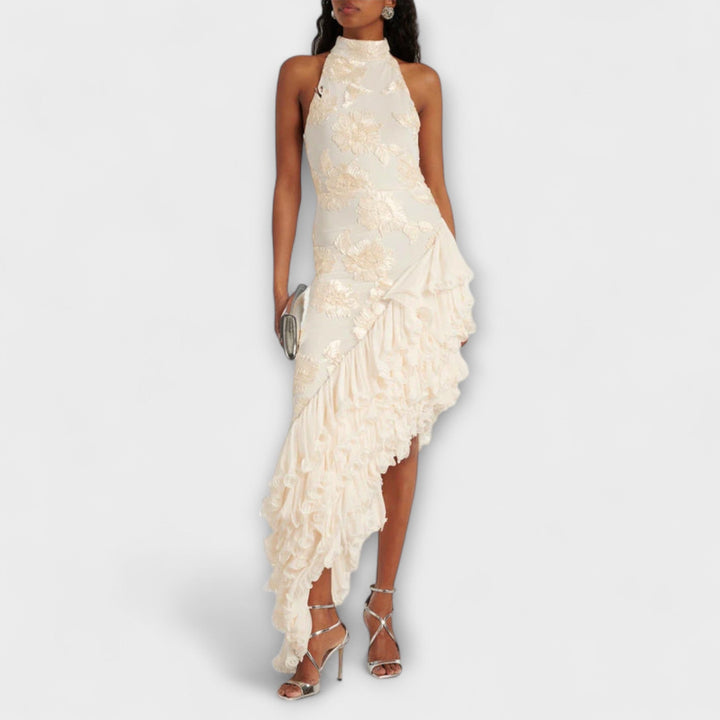 Karen ™ ｜ Maxi šaty s kvetinovými aplikáciami