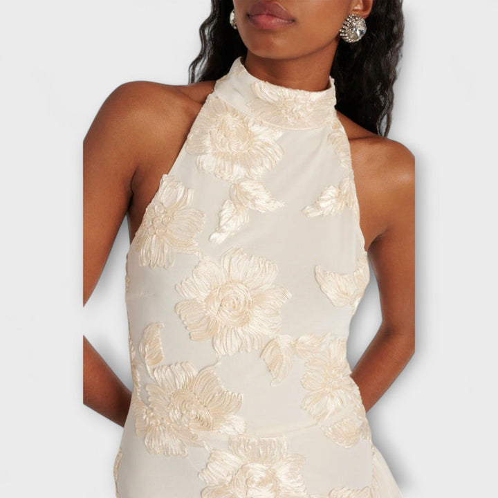 Karen ™ ｜ Maxi šaty s kvetinovými aplikáciami