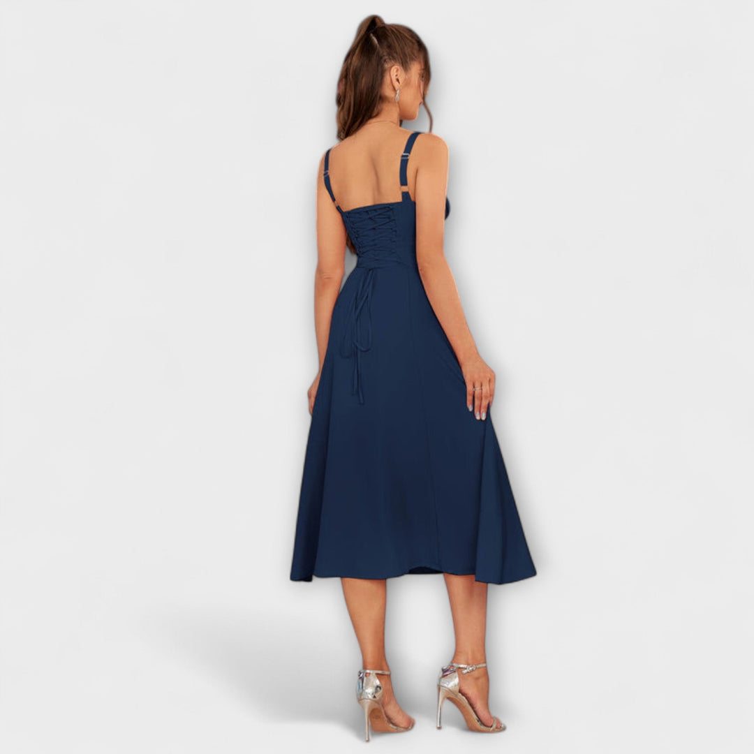 Nádej ™ ｜Rüschentop šaty s detailom rozparku