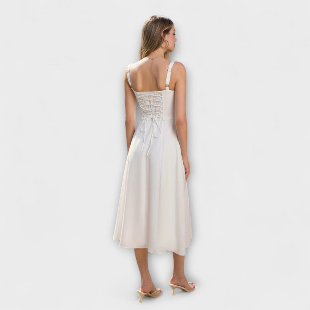 Nádej ™ ｜Rüschentop šaty s detailom rozparku