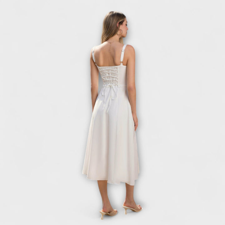 Nádej ™ ｜Rüschentop šaty s detailom rozparku