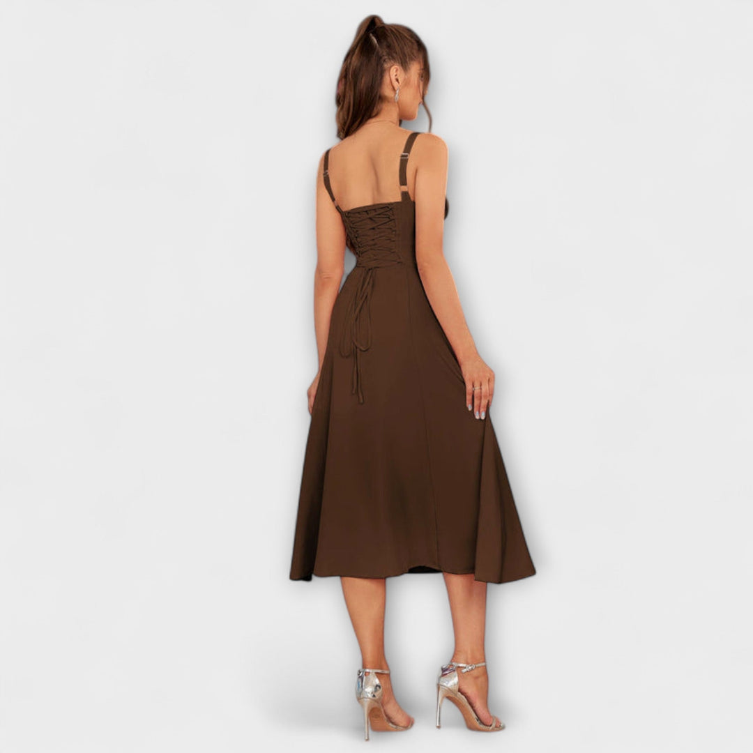 Nádej ™ ｜Rüschentop šaty s detailom rozparku