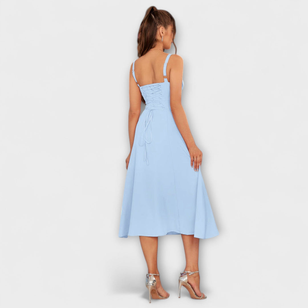 Nádej ™ ｜Rüschentop šaty s detailom rozparku