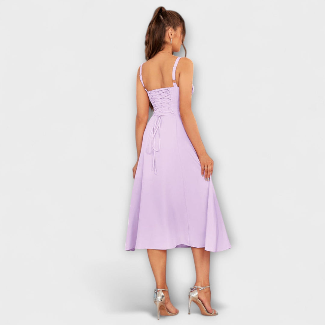 Nádej ™ ｜Rüschentop šaty s detailom rozparku