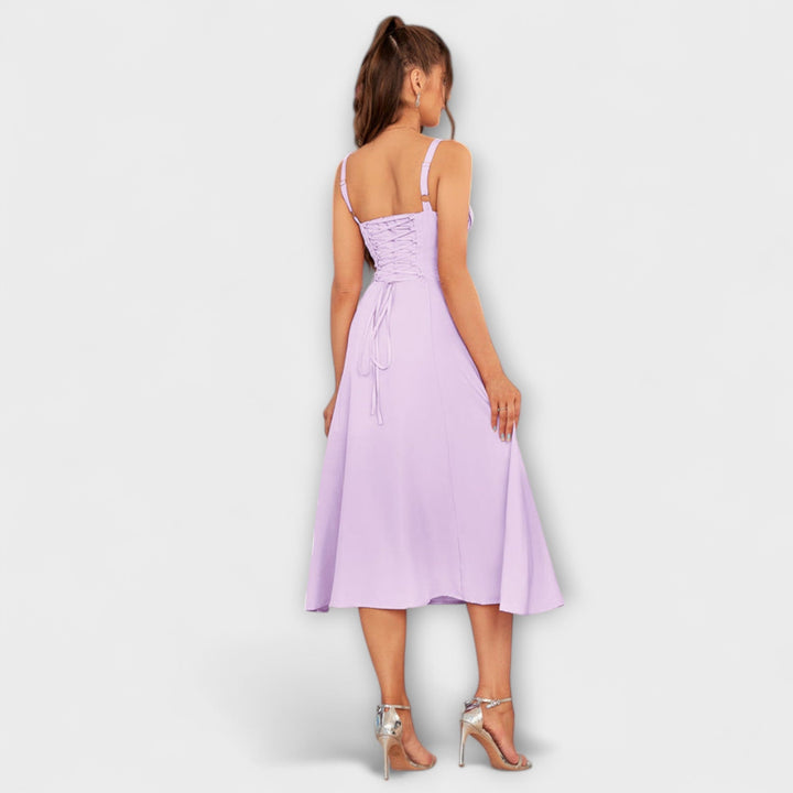 Nádej ™ ｜Rüschentop šaty s detailom rozparku