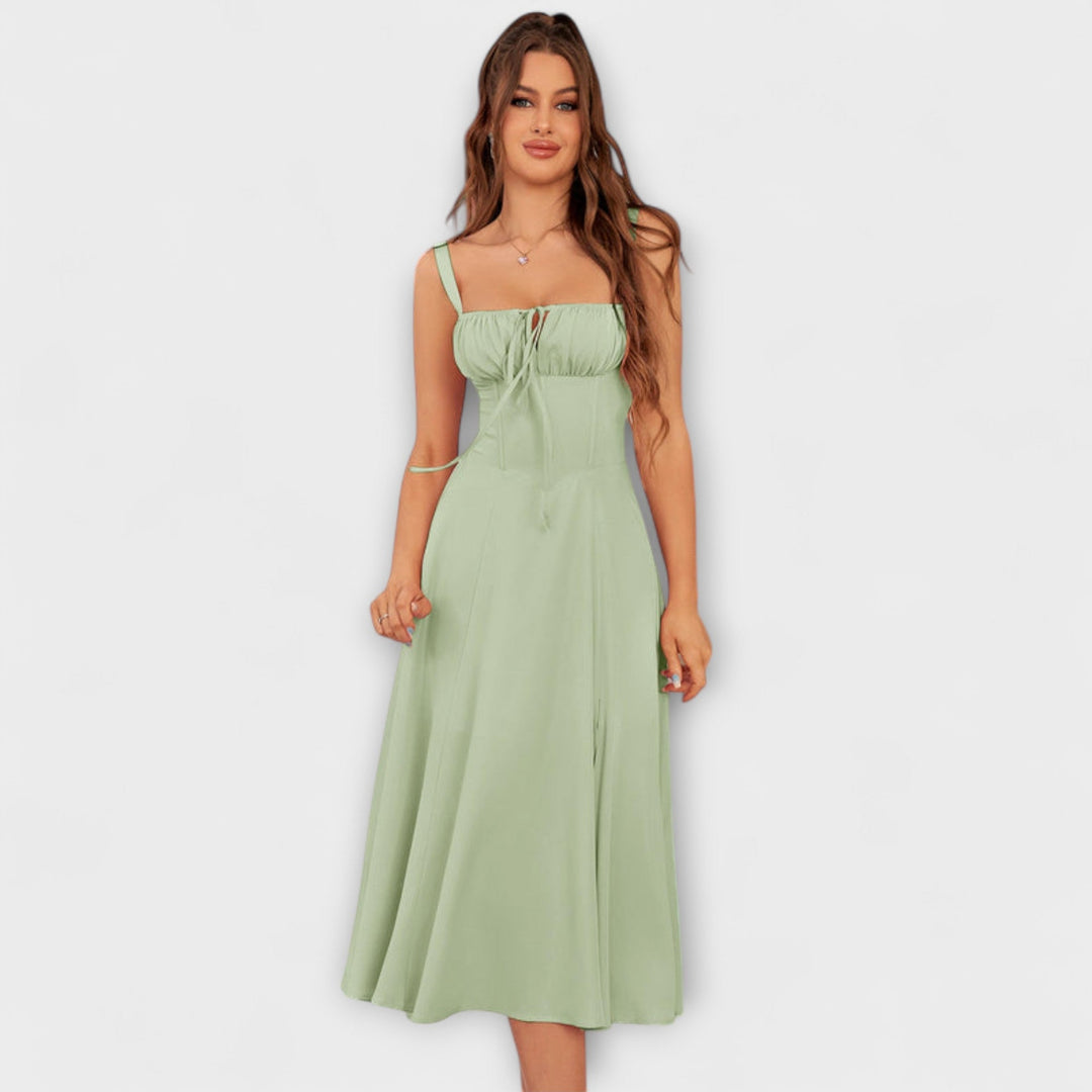 Nádej ™ ｜Rüschentop šaty s detailom rozparku