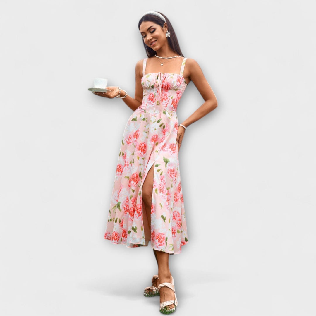 Nádej ™ ｜Rüschentop šaty s detailom rozparku