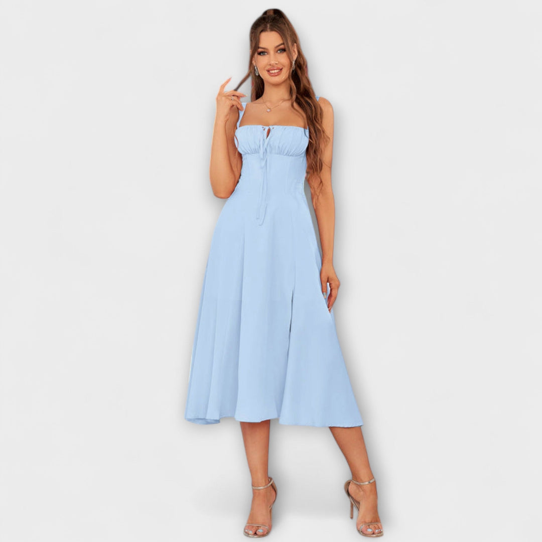 Nádej ™ ｜Rüschentop šaty s detailom rozparku