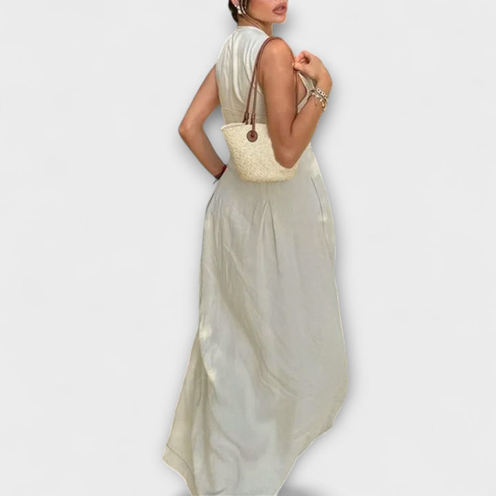 Lujza™ ｜Bezrukávové plisované bodycon midi šaty