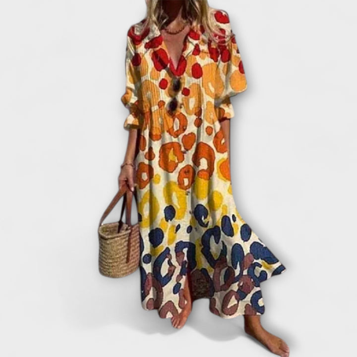 Lila ™ ｜Lichotivé maxikabát s pokrytím brucha