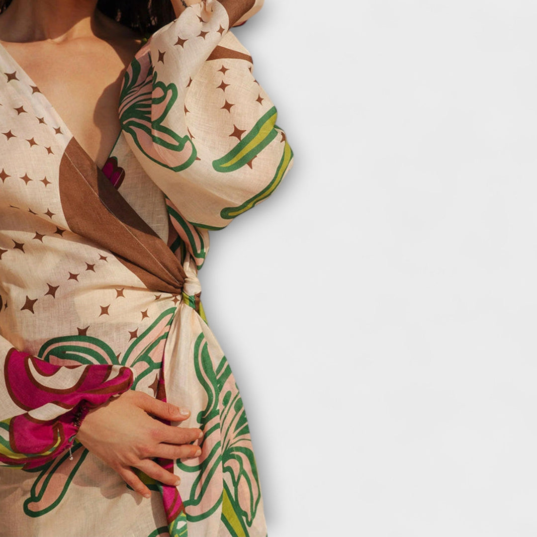 Tracey ™ ｜Bindetunika Maxikleid