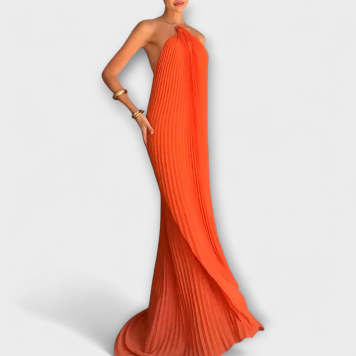 Poppy  ™ ｜Štýlové šaty s plisovaným výstrihom