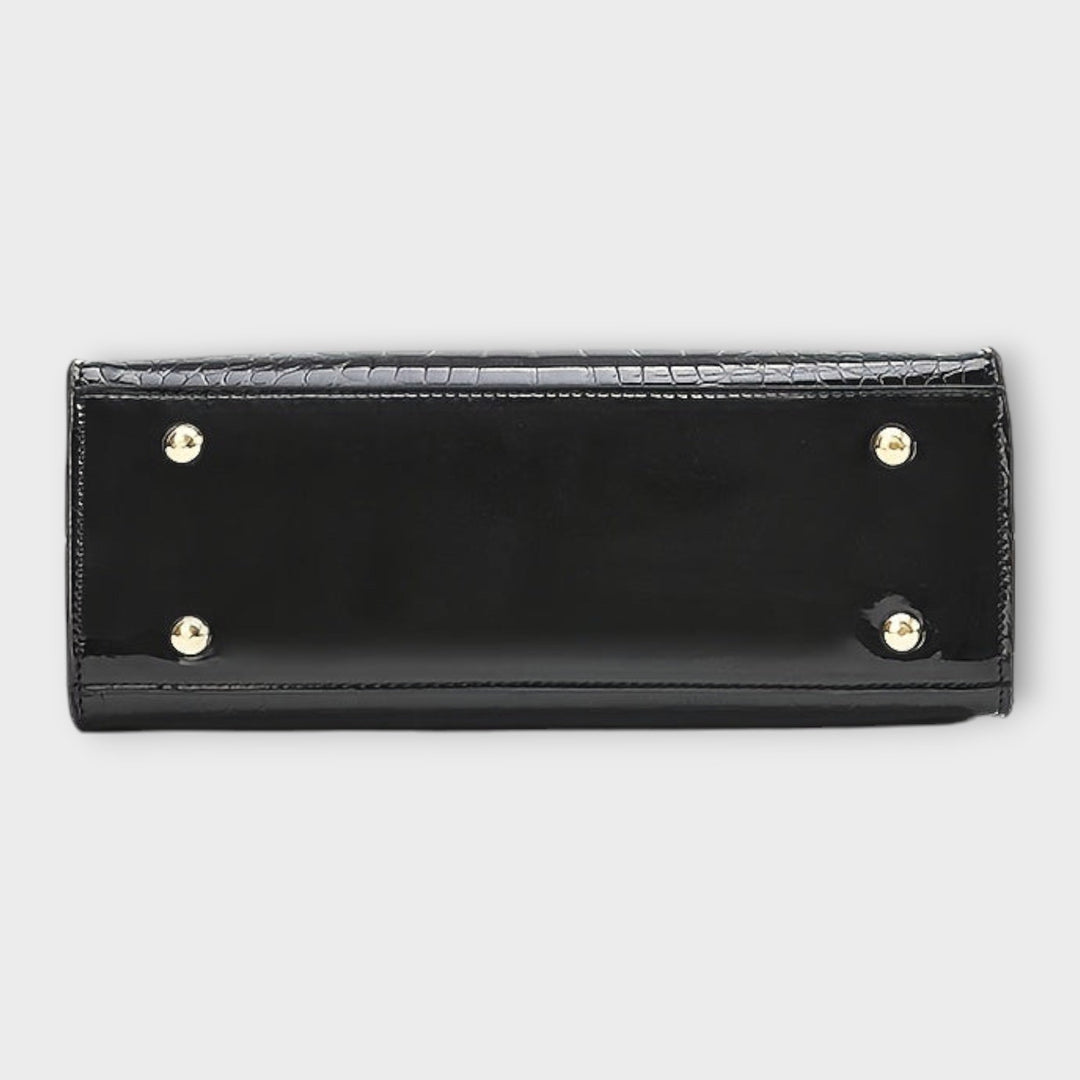 Monika ™ ｜Lesklá kabelka s krokodílim vzorom