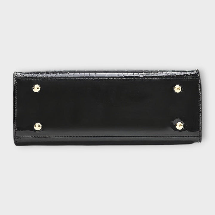 Monika ™ ｜Lesklá kabelka s krokodílim vzorom