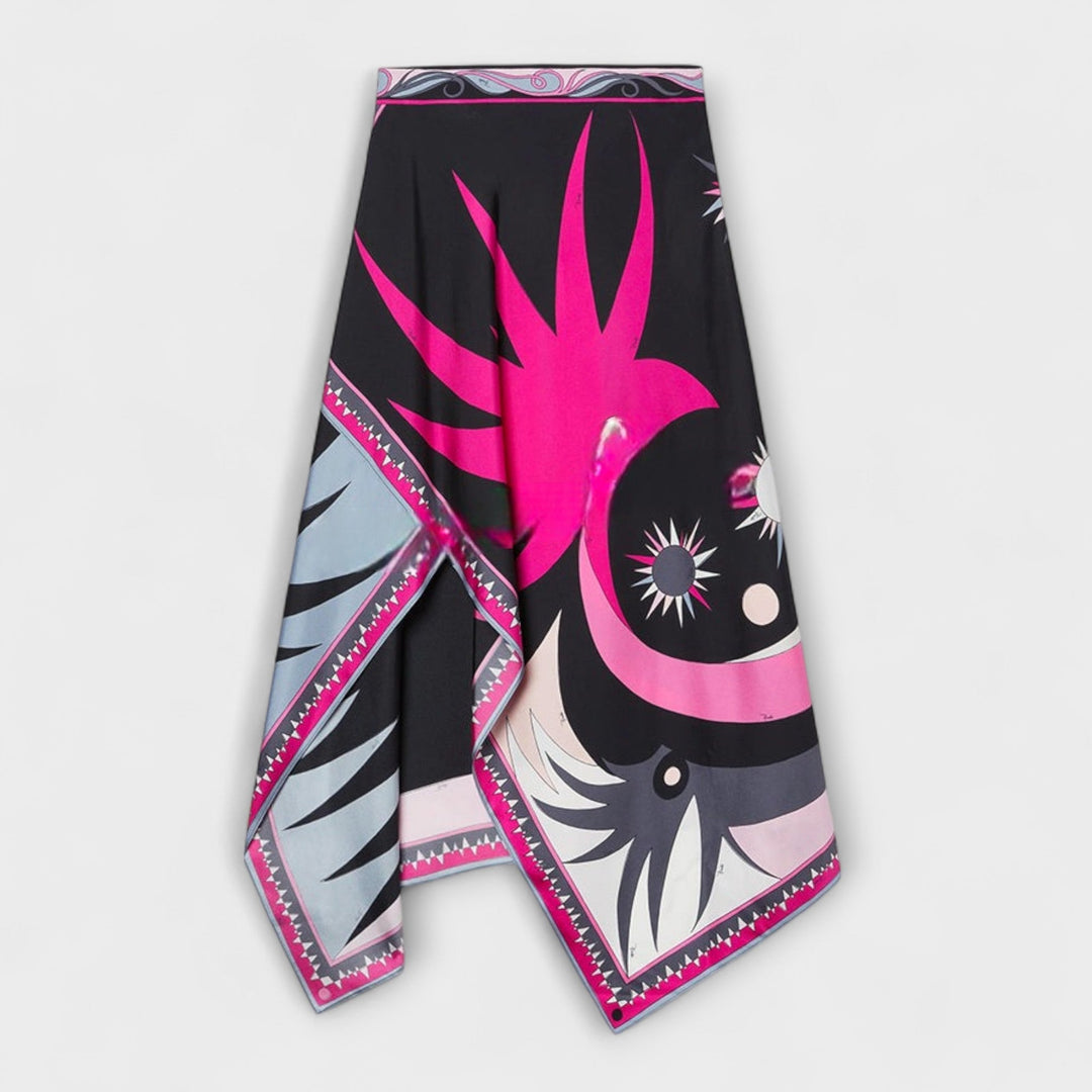 Everly ™ ｜ Sada z topu s náprsenkou a asymetrickej midi sukne