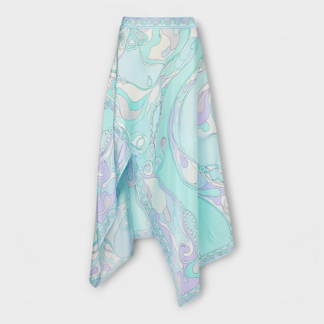 Everly ™ ｜ Sada z topu s náprsenkou a asymetrickej midi sukne