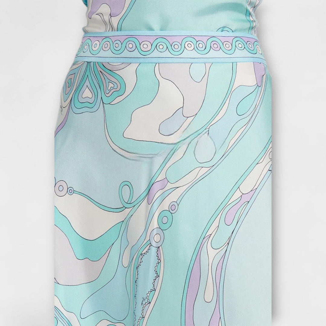 Everly ™ ｜ Sada z topu s náprsenkou a asymetrickej midi sukne