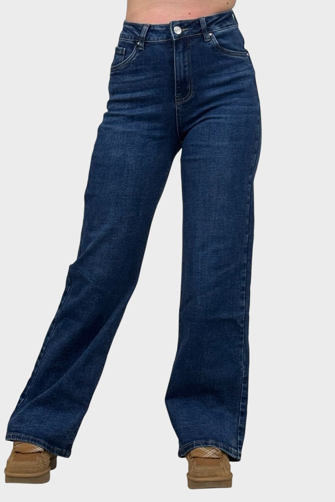 Júlia ™ ｜Džínsy so širokými nohavicami – Kráľovsky modrá