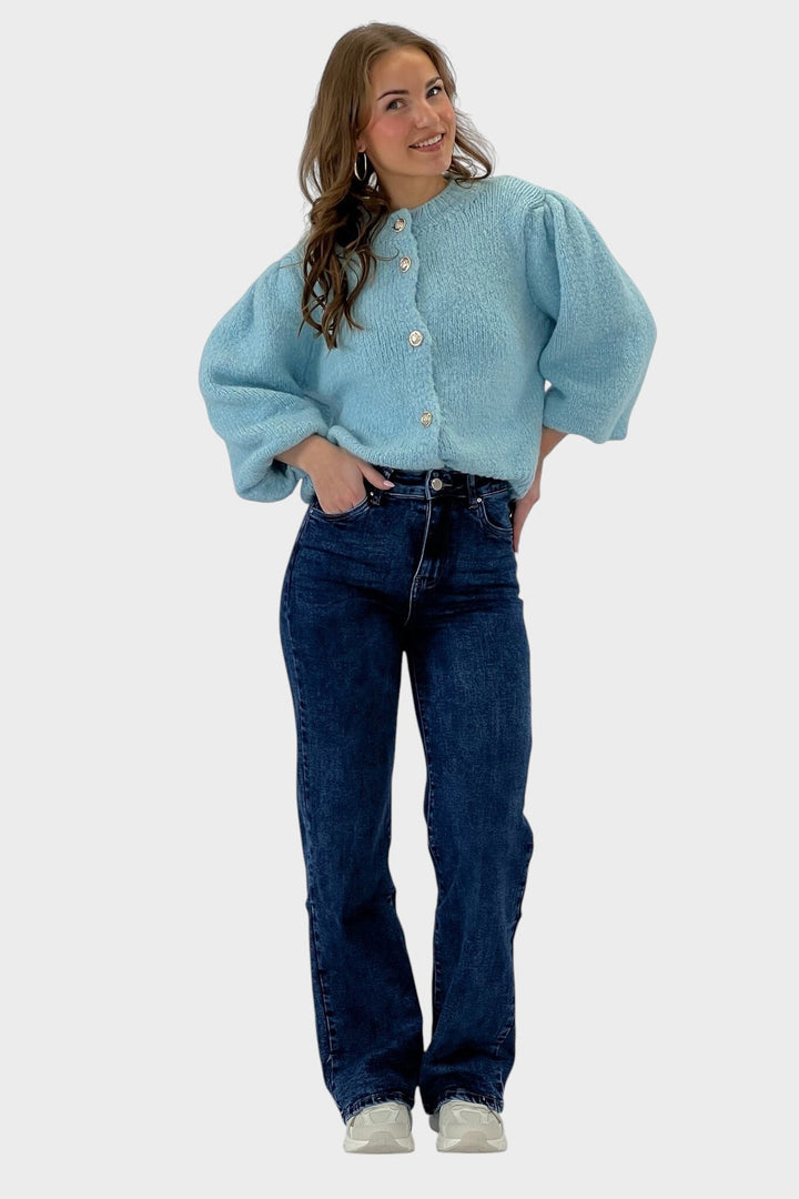 Júlia ™ ｜Džínsy so širokými nohavicami – Kráľovsky modrá