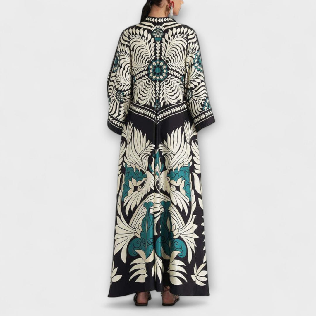 Giselle ™ ｜ Štýlové kvetinové vzorované voľné maxi šaty