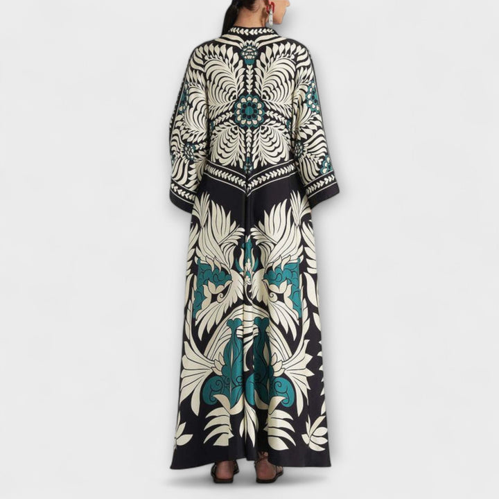 Giselle ™ ｜ Štýlové kvetinové vzorované voľné maxi šaty