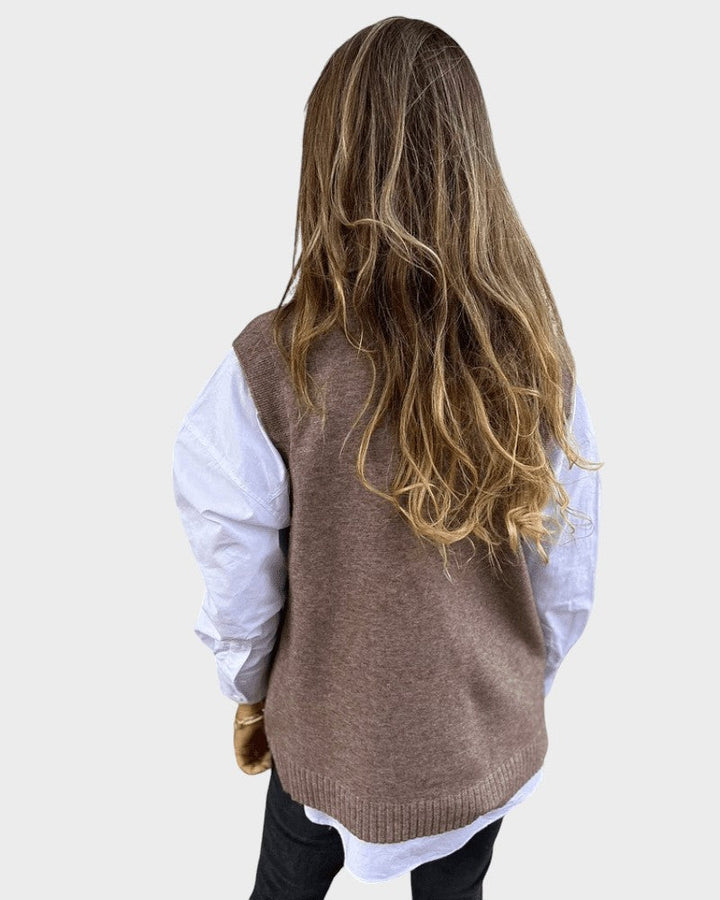 Hana ™ ｜Pletená vesta bez rukávov