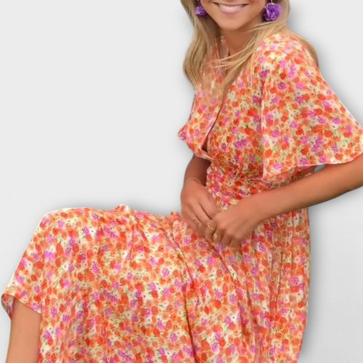 Elsie ™ ｜ Klasické šaty s V-výstrihom