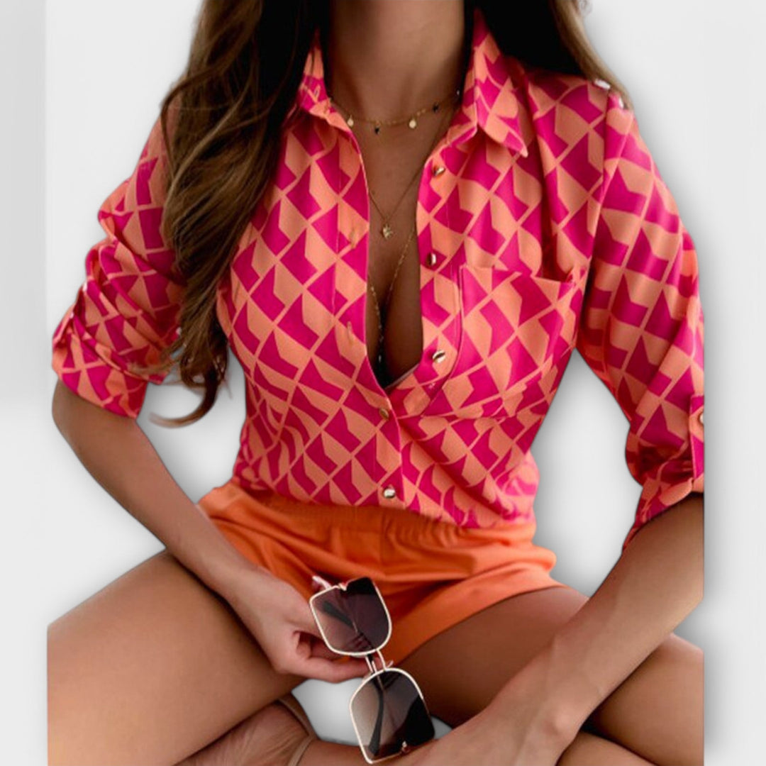 Antónia™ ｜Blúzka s klasickým golierom